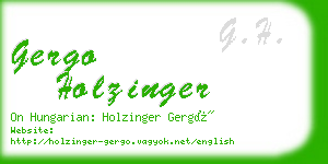 gergo holzinger business card